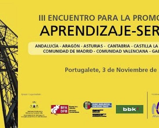 DESDE HACE MAS DE 10 AÑOS EL AYUNTAMIENTO DE PORTUGALETE PROMUEVE, ENTRE SUS AYUDAS A LAS ENTIDADES QUE DESARROLLEN PROGRAMAS DE NATURALEZA SOCIAL , EL APRENDIZAJE-SERVICIO.