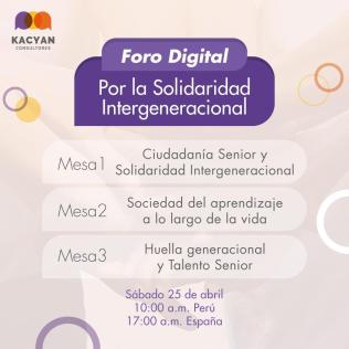 Foro Digital «Por la Solidaridad Intergeneracional»